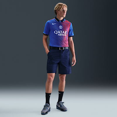 Playera de fútbol de manga corta Nike Dri-FIT para hombre Paris Saint-Germain Academy Pro Third