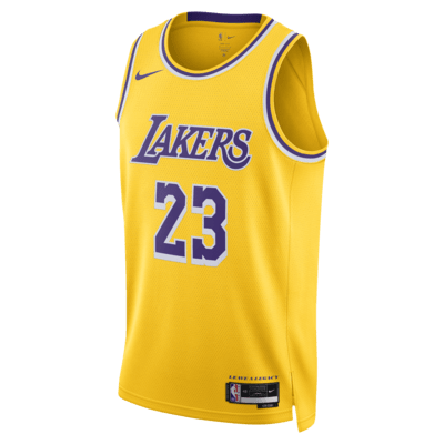 Bandeau poignet NBA Los Angeles Lakers Jaune Nike pour homme en