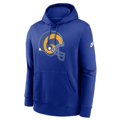 Sudadera con gorro sin cierre Nike de la NFL para hombre Los Angeles Rams Rewind Club Logo