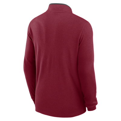 Playera de manga larga universitaria marca Jordan Dri-FIT de medio cierre para hombre Oklahoma Victory