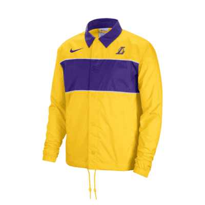 Los Angeles Lakers Courtside Men's Nike NBA Full-Snap Lightweight ...