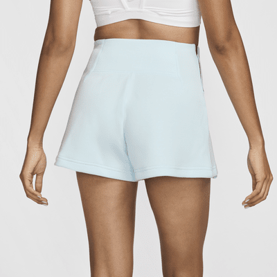 Shorts de tiro alto de 8 cm plisados para mujer Nike Sportswear Tech Fleece