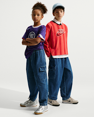 Детские  Nike Sportswear Collection Big Kids' Denim Cargo Pants