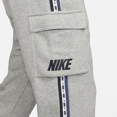 nike colourblock cuffed cargo joggers in dark grey