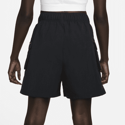 Nike Sportswear Essential Web-Shorts mit hohem Bund für Damen