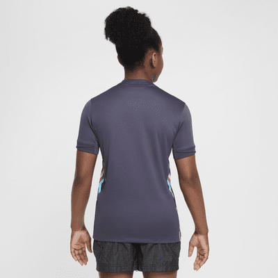 İngiltere (Kadın Takımı) 2024/25 Stadyum Deplasman Nike Dri-FIT Genç Çocuk Futbol Taraftar Forması