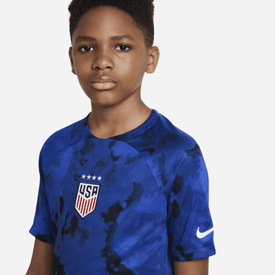 Jersey de fútbol Nike Dri-FIT de la selección femenina de fútbol de EE. UU. visitante 2022/23 Stadium para niños talla grande