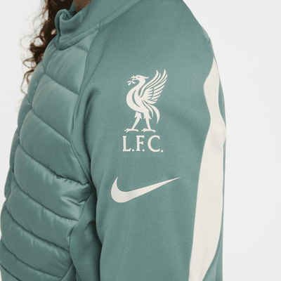 Liverpool FC Academy Winter Warrior Nike Therma-FIT voetbaltrainingstop voor kids