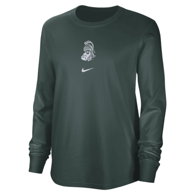 Michigan State Women's Nike College Crew-Neck Long-Sleeve T-Shirt