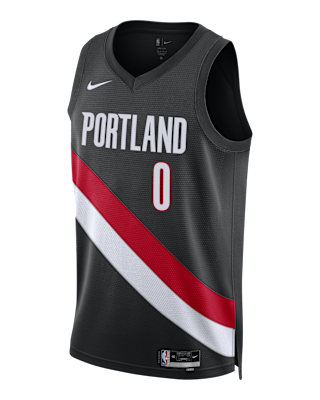 Мужские джерси Damian Lillard Portland Trail Blazers Icon Edition Nike Dri-FIT NBA Swingman Jersey