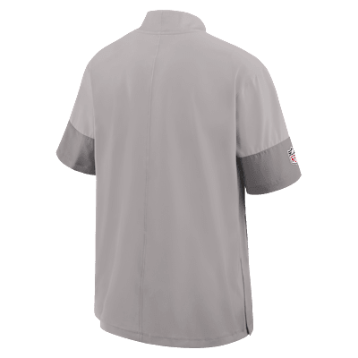 Miami Dolphins Sideline Coach Men's Nike NFL 1/2-Zip Short-Sleeve Hooded Jacket