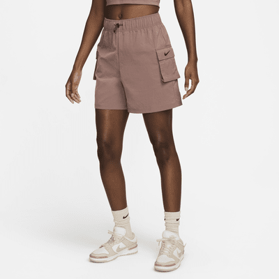 Shorts de tiro alto de tejido Woven para mujer Nike Sportswear Essential