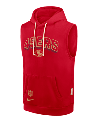 Мужское худи San Francisco 49ers Sideline Nike Dri-FIT NFL Sleeveless Pullover Hoodie