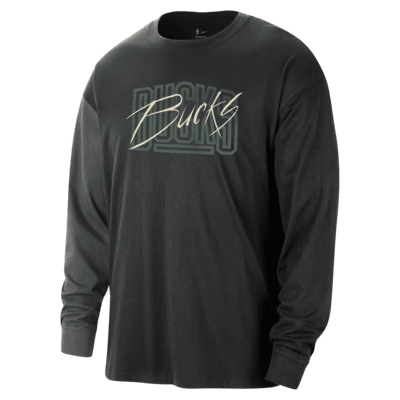 Milwaukee Bucks Courtside Men's Nike NBA Long-Sleeve Max90 T-Shirt