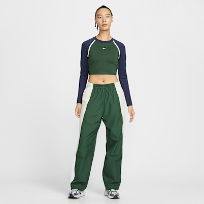 나이키 스포츠웨어 여성 타이트 긴팔 크롭 탑