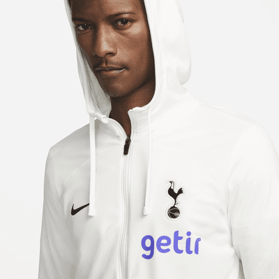 Tottenham Hotspur Strike Men's Nike Dri-FIT Hooded Football Tracksuit Jacket.  Nike LU