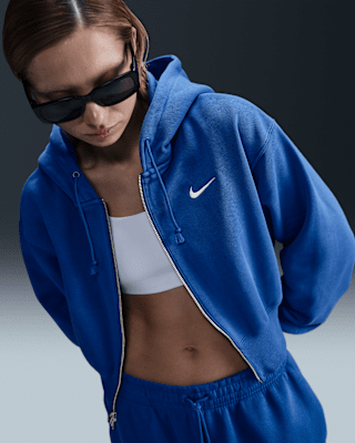 Женское худи Nike Sportswear Phoenix Fleece Loose Cropped Full-Zip Hoodie