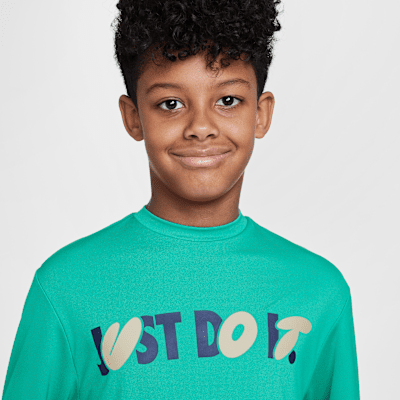 Playera de manga larga Dri-FIT para niño talla grande Nike Swim Hydroguard