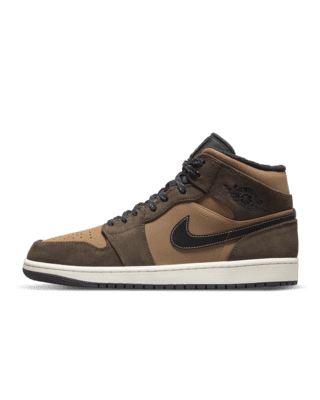 brown nike high top shoes