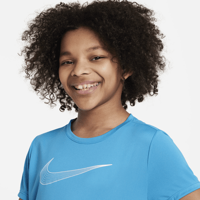 Nike One Older Kids' (Girls') Dri-FIT Short-Sleeve Training Top