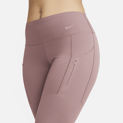 Legging taille mi-haute à maintien supérieur et coupe longue avec poches Nike Go pour femme