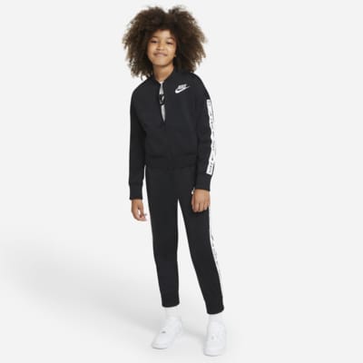 nike white and black tracksuit