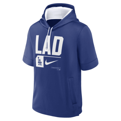 Los Angeles Dodgers Tri Code Lockup Men's Nike MLB Short-Sleeve Pullover Hoodie