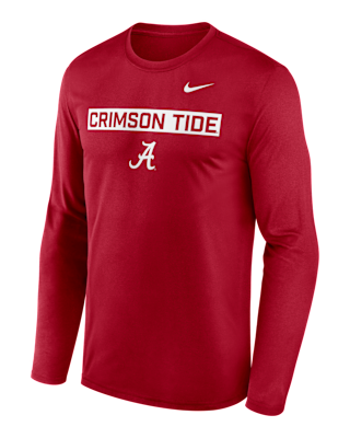 Мужская футболка Alabama Primetime Legend 2-Hit Nike Dri-FIT College Long-Sleeve