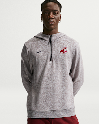Мужское худи Washington State Cougars Nike NCAA Basketball Coaches' Pullover Hoodie для баскетбола