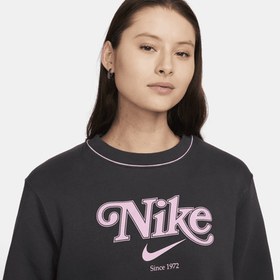 Nike Sportswear sweatshirt van fleece met ronde hals voor dames