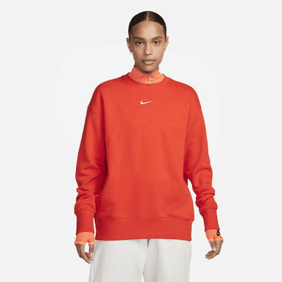Nike Phoenix Fleece stor sweatshirt med rund hals til dame. Nike NO