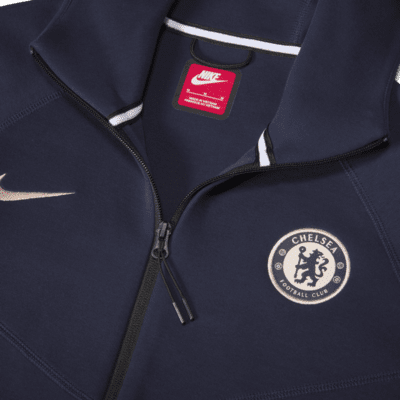 Sudadera con gorro de fútbol Nike de cierre completo para hombre Chelsea FC Tech Fleece Windrunner