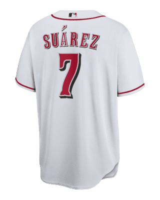 MLB Cincinnati Reds (Eugenio Suarez) Men's Replica Baseball Jersey.