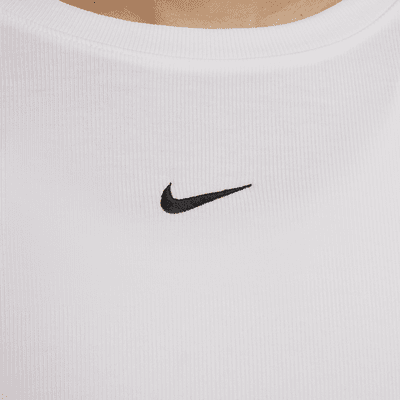Nike Sportswear Essential Women's Ribbed Long-Sleeve Mod Crop Top. Nike UK