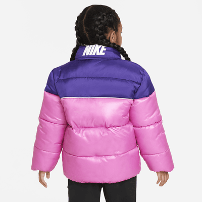 Chamarra para niños talla pequeña Nike Colorblock Puffer Jacket