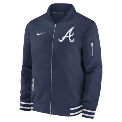 Atlanta Braves Authentic Collection Men's Nike MLB Full-Zip Bomber Jacket