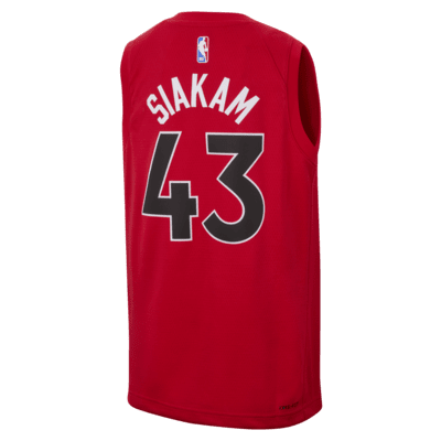 Pascal Siakam Toronto Raptors Icon Edition 2022/23 Nike Dri-FIT NBA Swingman Trikot für ältere Kinder