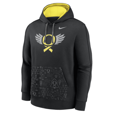 Oregon Ducks Club Men's Nike College Pullover Hoodie