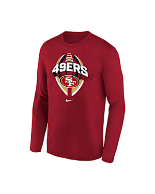 Детская футболка San Francisco 49ers Legend Icon Big Kids' Nike Dri-FIT NFL Long-Sleeve