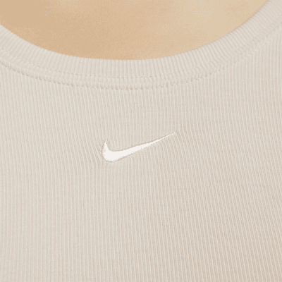 Nike Sportswear Chill Knit Women's Tight Scoop-Back Short-Sleeve Mini-Rib Top