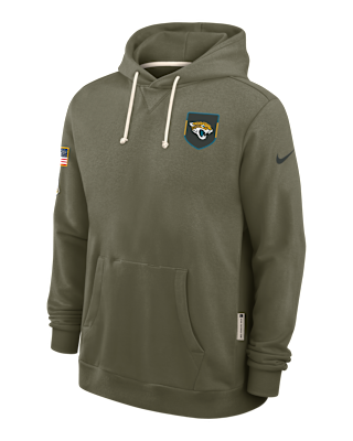 Мужское худи Jacksonville Jaguars Salute to Service Sideline Dominant Force Nike Dri-FIT NFL Pullover Hoodie