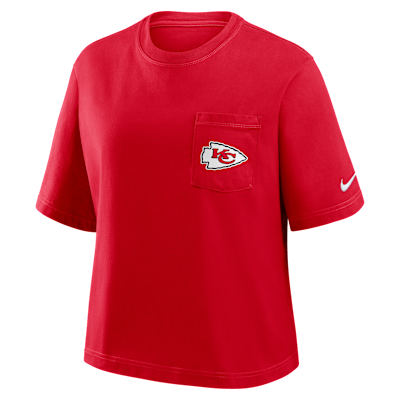 Kansas City Chiefs Rewind Pocket Boxy Women's Nike NFL T-Shirt