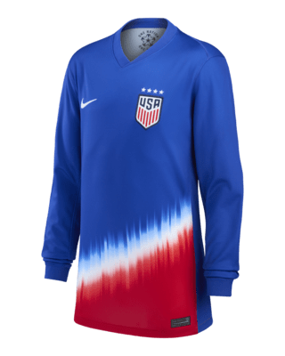 Подростковые джерси Alex Morgan USWNT 2024 Stadium Away Big Kids' Nike Dri-FIT Long-Sleeve Soccer Jersey