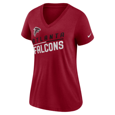 Nike Slant Team (NFL Atlanta Falcons) Women's Mid V-Neck T-Shirt