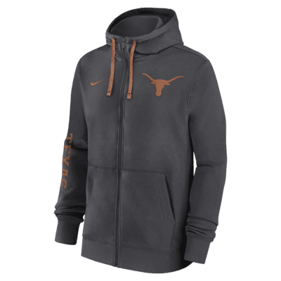 Texas Longhorns Sideline Team Issue Men's Nike College Full-Zip Hoodie