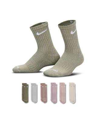 Unisex носки Nike Dri-FIT Performance Basics Big Kids' Crew Socks (6 Pairs)
