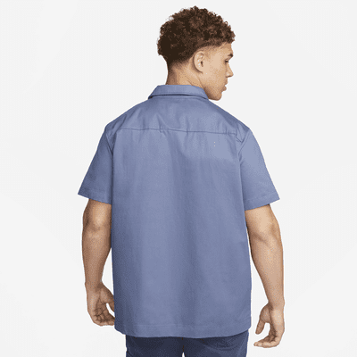 Nike Life Men's Woven Military Short-Sleeve Button-Down Shirt