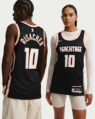 Мужские джерси Zaccharie Risacher Atlanta Hawks City Edition Nike NBA Swingman Jersey