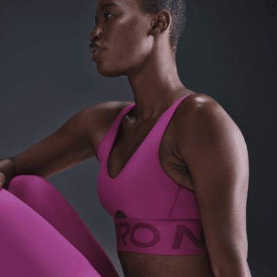 Bra deportivo de media sujeción con almohadillas para mujer Nike Pro Indy Plunge