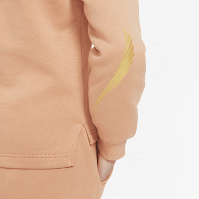 Nike Sportswear Club Fleece Big Kids' (Girls') Long-Sleeve Funnel-Neck Top